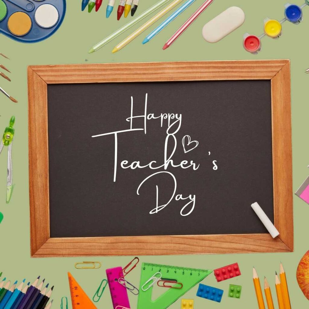 Happy-Teachers-Day-is-written-in-the-small-blackboard-with-Geometry-tools