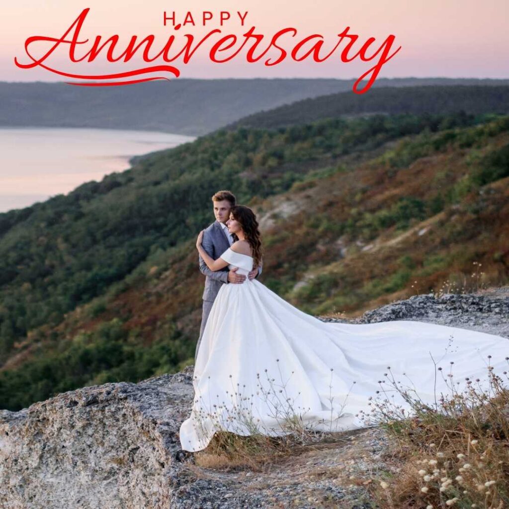 Happy-Anniversary-A-girl-in-a-beautiful-white-frock-is-hugging-her-man-and-take-a-beautiful-pose