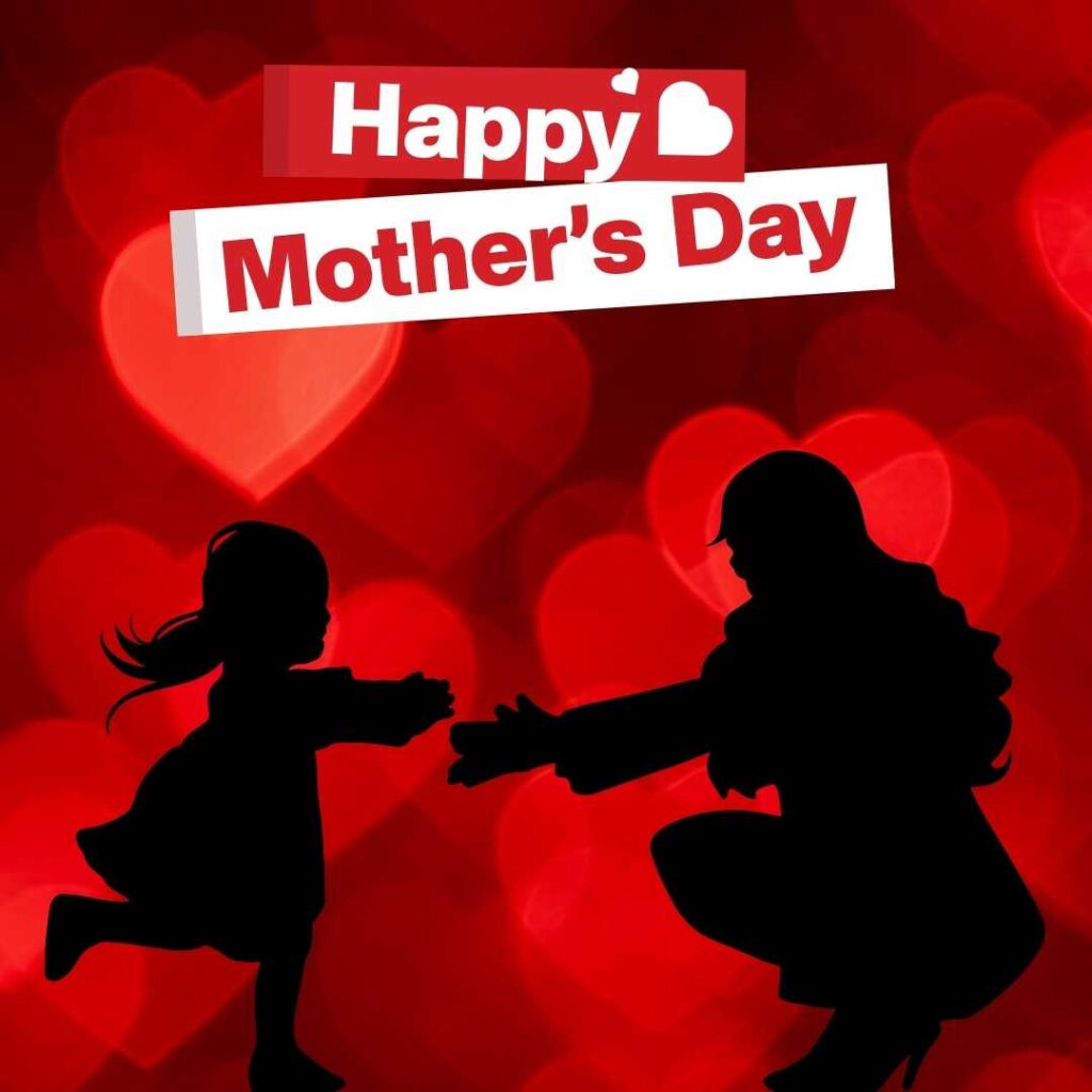 Happy-Mother's-Day-A-child-run-to-her-mother-to-hug-her