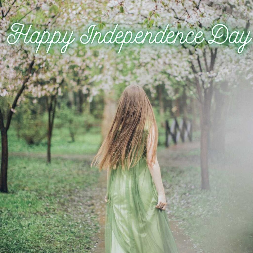 Happy-Independence-Day-A-beautiful-girl-in-green-dressing-celebrating-14th-August