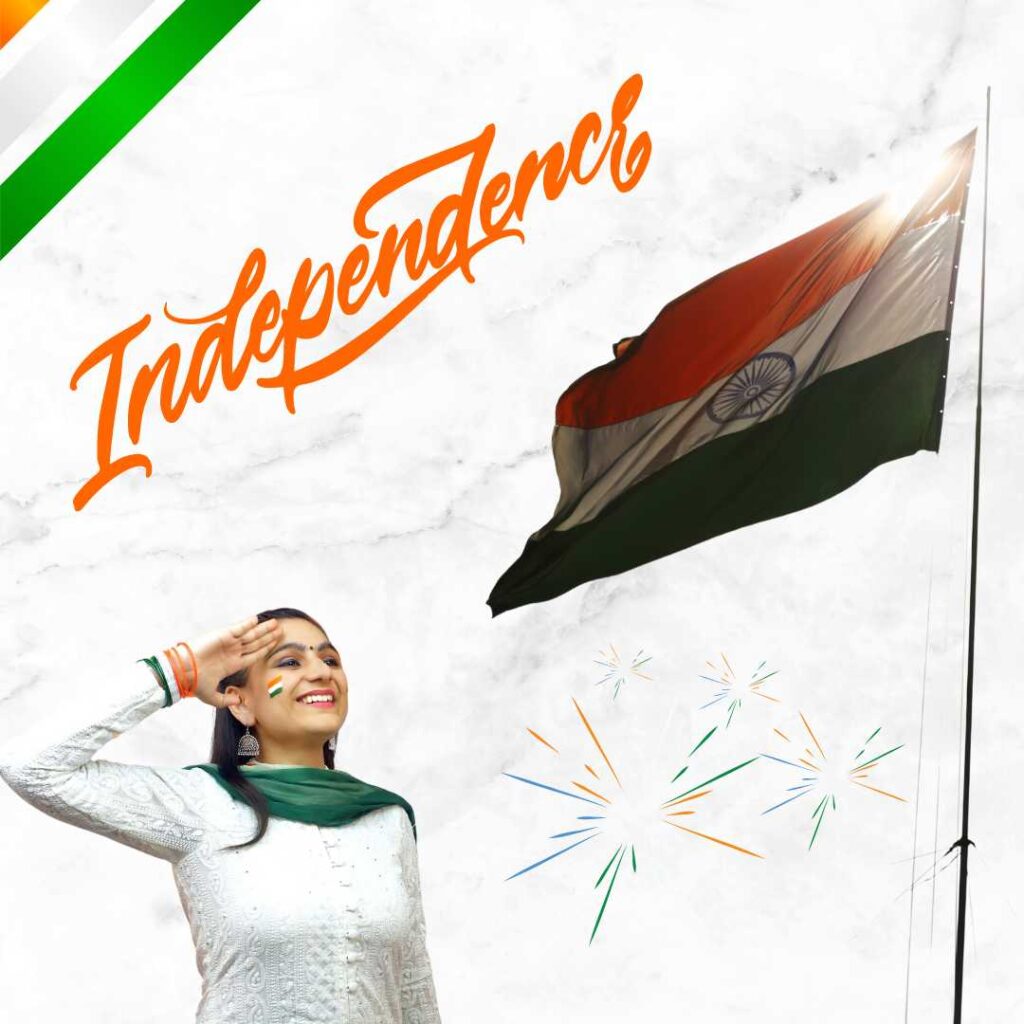 Happy-Independence-Day-A-beautiful-girl-saluting-the-flag-on-her-Independence-day