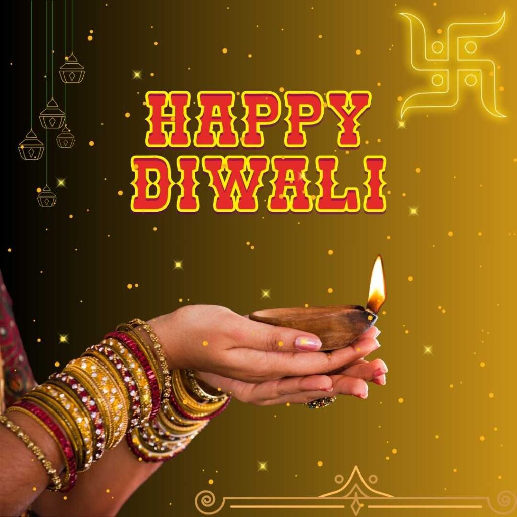 Happy-Diwali-A-girl-dressed-up-on-the-occasion-of-Diwali-with-a-diya-in-her-hands