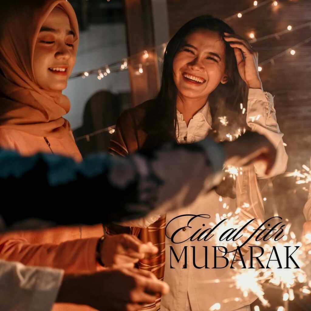 Eid-al-Fitr-Mubarak-Two-beautiful-girls-laughing-and-smiling-celebrating-the-joy-of-Eid