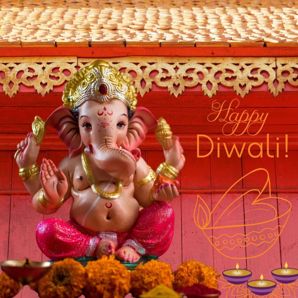Happy-Diwali-Ganesh-on-Diwali-with-Diwali-things