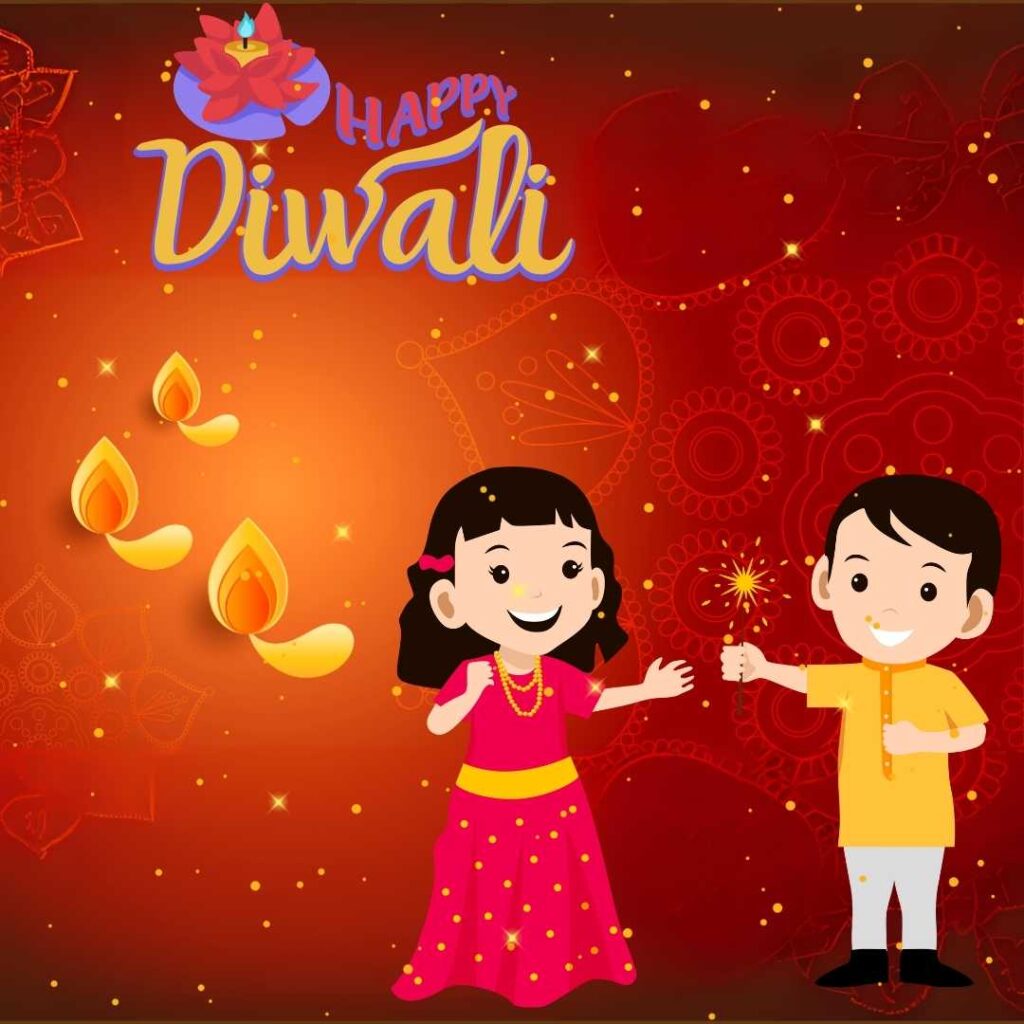 Happy-Diwali-Children's-enjoy-Diwali-with-firecrackers