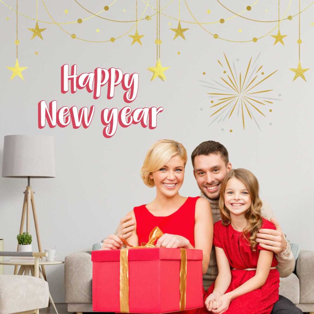 Happy-New-Year-Giving-gifts-to-each-other-and-celebrating-New-Year--happily