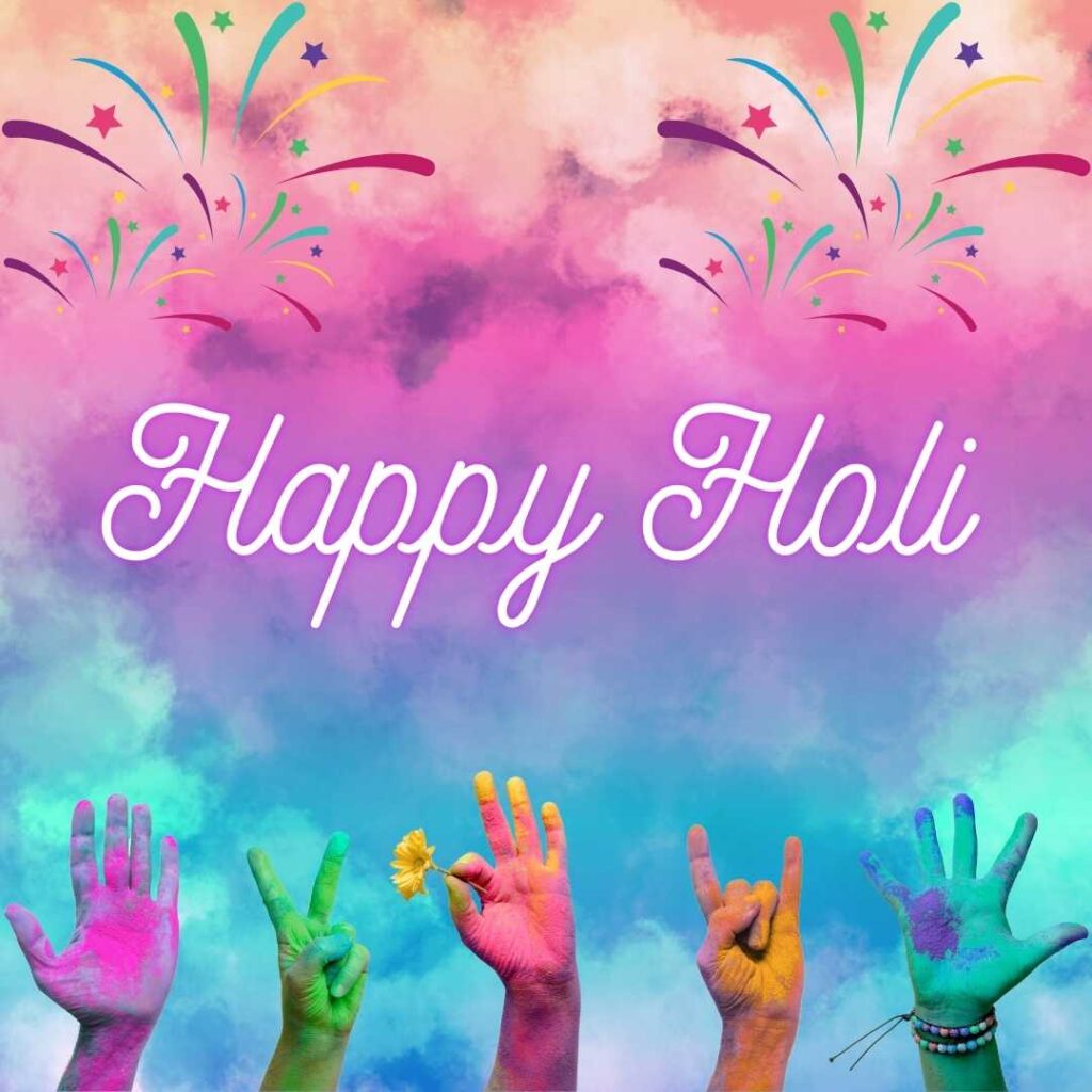 Happy-Holi-Multi-colors-hands-represent-the-Holi-festival