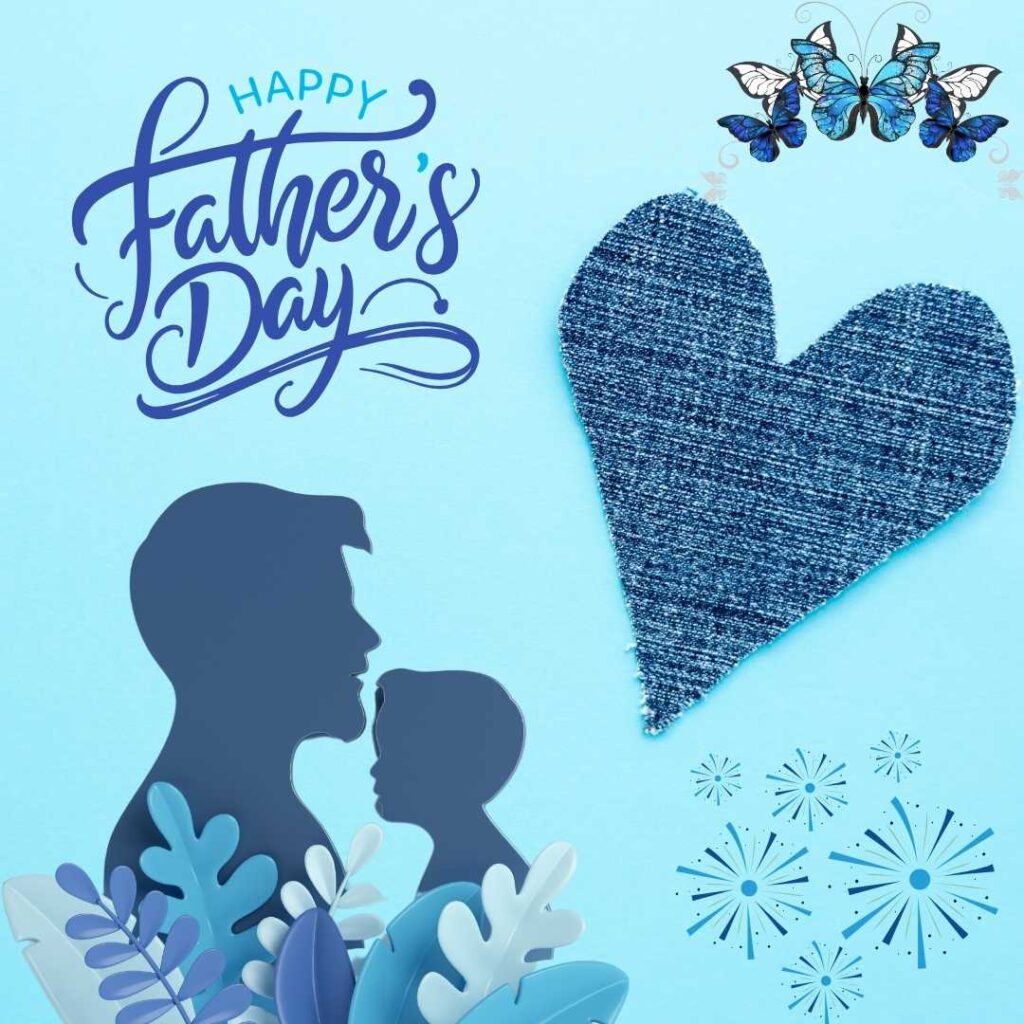 Happy-Father's-Day-the-sketch-of-father-and-son-with-blue-heart