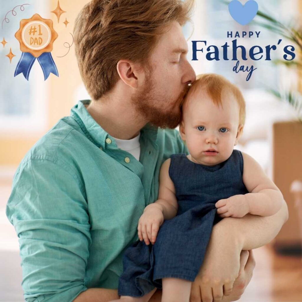 Happy-Father's-Day-A-father-lovingly-kissing-his-daughter