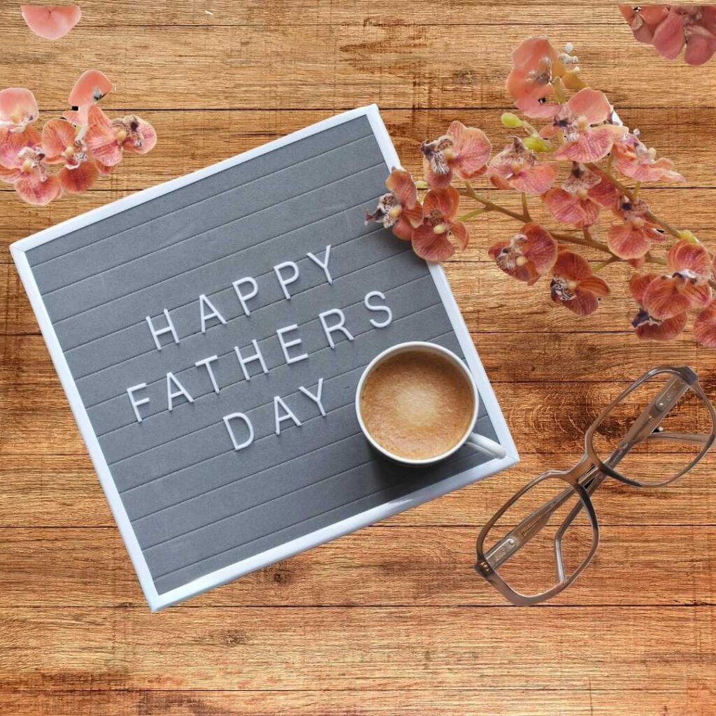 Happy-Father's-Day-A-wish-of-Happy-Father's-Day-with-cup-of-tea-and-glasses