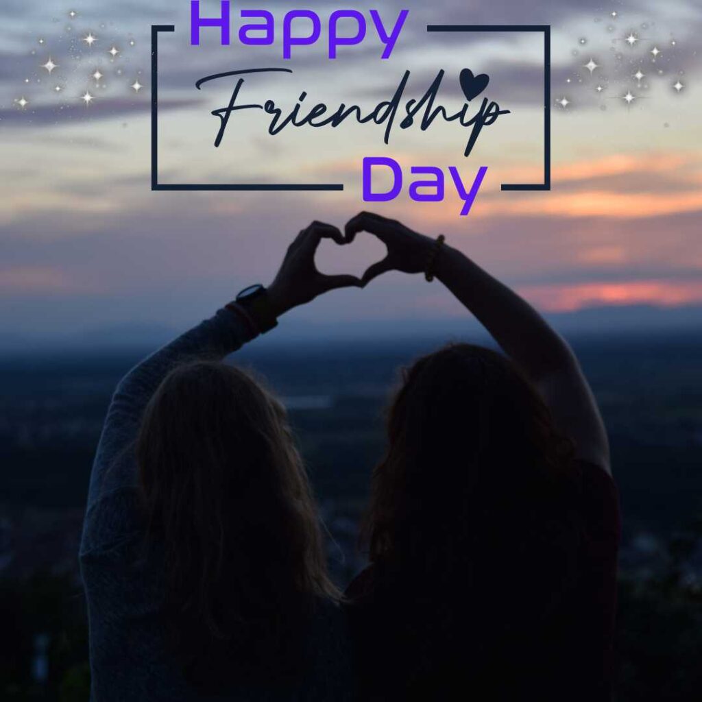 Happy-Friendship-Day-Two-friends-making-hearts-with-their-hands-and-expressing-their-love