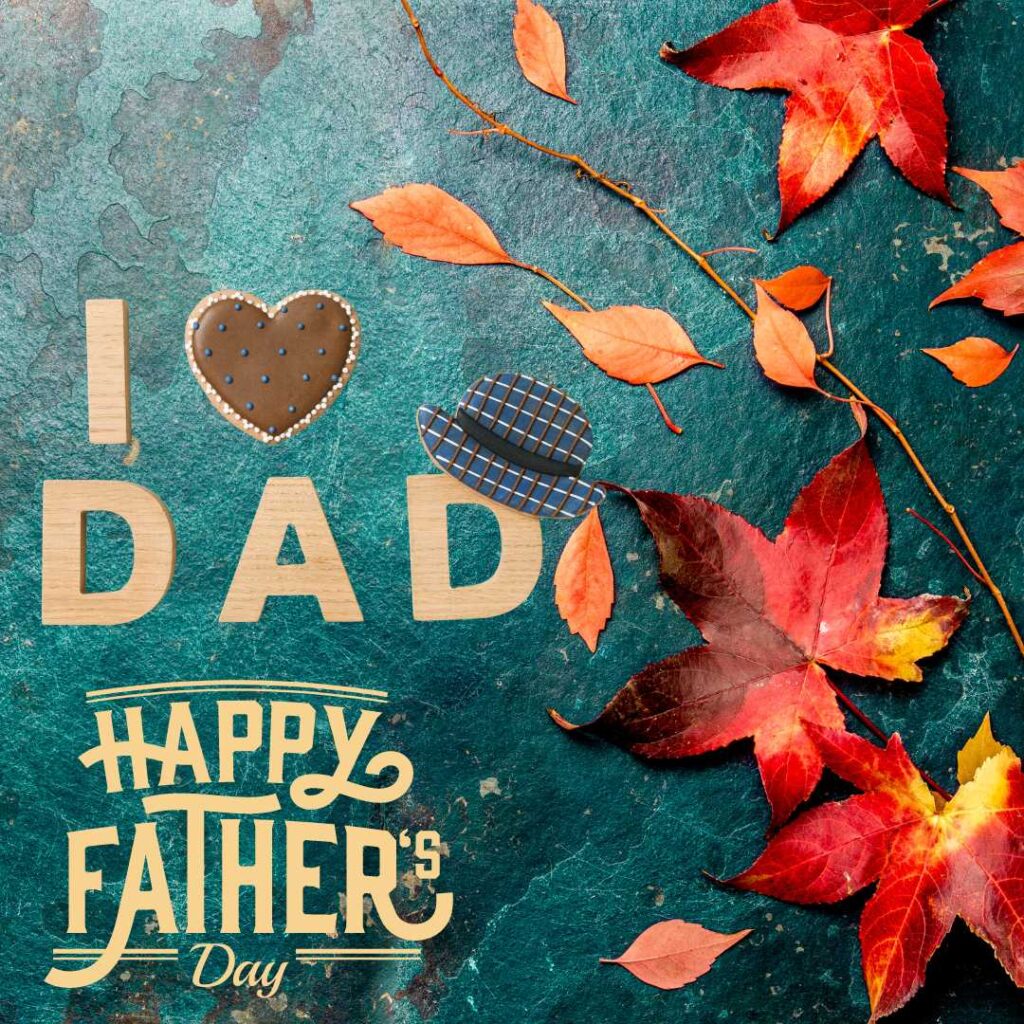 Happy-Father's-Day-A-beautiful-leaves-design-with-Fathers-Day
